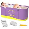 Generico Vasca da Bagno Pieghevole - Pieghevole e rinforzata, capiente - 115 x 60 x 50 cm Vasca per Acqua Calda e Fredda - per Estate, Nuoto, Pulizia, Campeggio, Giardino, Terrazza