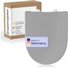 instmaier Alma | Copriwater con chiusura ammortizzata | Sedile WC grigio Manhattan | Forma D | Duroplast | Sedile WC con Quick Release | Prodotto in Germania | Resistente fino a 250 kg