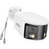 ANNKE Fotocamera di sicurezza analogica a doppio obiettivo 5 MP, angolo di visione di 180°, doppia luce intelligente, 130 dB, audio jetable, telecamera a cupola aggiuntiva cablata per sistema TVI