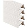 ProfiPVC Set di 4 Profili per gradini paraspigolo elastici PVC 50x40mm 110cm Bianco | Striscia antiscivolo per scale, protezione bordi, autoadesivo, facile da tagliare e installare