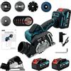 Bostar Mini Sega Circolare & Smerigliatrice 76mm, compatibile con Makita 18V LXT - Motore 19.500 giri/min, Profondità 0-20mm (Piastra Guida), 2x Batterie 3.0Ah, Con Kit 11 Accessori