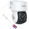 ANNKE Telecamera di Sorveglianza CCTV 1080P 2MP AHD Dome, con Inclinazione di 350° e Inclinazione di 90°, Visione Notturna IR 100 piedi, Telecamera add-on di Sicurezza IP65 Resistente alle Intemperie