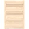 vidaXL Kastdeur met lamellen 69x49,4 cm massief grenenhout
