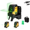 PREXISO 30M Livella Laser Autolivellante, Linea Laser Verde a Croce, 3 Modalità, Autolivellante e Manuale, Orizzontale e Verticale, 360° Supporto Magnetico, Ricarica USB con batteria 2600mAh