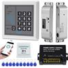 Gaocinys Sistema di controllo di accesso RFID completo per porte WiFi Tuya Access Controller tastiera 12 VDC elettrico Brop Bullone Lock 12 VDC alimentazione e uscita pulsante 10 tasti RFID 125 KHz