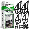ONIX TECH 2 Pezzi Cerniera Scarpiera 295 x 198 x 2,4 mm - Plastica ad Alta Resistenza Colore Nero - Design Intelligente per Una Facile Installazione - Garanzia di 5 Anni - ONIX TECH