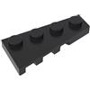 XYEIUGO 41769 Piastra Circolare Cuneo 4x2 Destra 50 Pezzi GDS-549 compatibile con Lego Mattoncini da Costruzione Colore:Noir 26