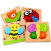 Afufu Puzzle in Legno, Giochi Bambini 1 2 3 4 Anni, Giocattoli Animali Educativo Giocattoli Giochi Set Regalo Bambina Bimbo Ragazza Ragazzo, Multicolore
