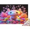 5M3D7C8V Axolotl Carino Puzzle 1000 Pezzi Carta per Adulti Corallo Sottomarino Colorato Relax Famiglia Energia Regalo Decorazione Casa 38x26cm/1000pcs