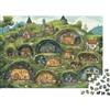 5M3D7C8V Case Sotterranee Sulla Collina Puzzle 1000 Pezzi Carta Puzzle per Adulti Stile Fiabesco Famiglia Relax Decorazione Casa Regalo 38x26cm/1000pcs