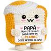 Buioata Regalo Papa Compleanno, Regalo Papa | Amigurumi Toast Alluncinetto Regalo per Papà, Peluche Piccolo Pane Tostato con Targhetta Festa del Papà, Idea Regalo