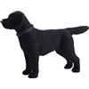 HOMEXYLYL Giocattolo modello cane Labrador, cucciolo realistico attira l'attenzione decorazioni la casa ornamento scrivania regalo gli amanti cani memorabile souvenir compleanno(Black)