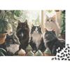 KEZXWCBMN Gatti Piante da Interno Puzzle 1000 Pezzi Puzzle per Adulti Relax Focus Attività Familiare Regalo 38x26cm/1000pcs