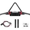 Picysa RC Crawler Accessories 1 10 RC 20 × 9 × 3 Crawler Paraurti Anteriore in Acciaio con Luci per Auto Telecomando Axiale SCX10 90046