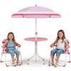 LIFEZEAL Tavolo da Picnic per Bambini (Righe,Rosa)