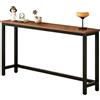yurstcggh Tavolo Consolle Ingresso 140cm Marrone Mensola Dietro Divano,Tavolo d'ingresso per Corridoio,Consolle Sottile,utilizzabile come scaffale espositivo per il soggiorno,libreria per bambini o comodino