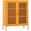 vidaXL Armadio portaoggetti Giallo Senape 80x35x101,5 cm Acciaio