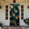 Treer Decorazione per Porta Ingresso con Elastico, Copertura per Porta Decorazione Elastica Esterna Interna Striscione da Appendere Coperto per Casa Festa, Tutto L'Anno (Foglia di Ginkgo,90x210cm)