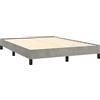 vidaXL Giroletto senza Materasso Grigio Chiaro 140x190 cm Velluto