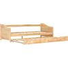 vidaXL Bedbank uittrekbaar grenenhout 90x200 cm