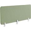 Beliani Pannello Divisorio Fonoassorbente per scrivania in PET Verde 180 x 40 cm