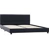 vidaXL Giroletto Nero in Similpelle 160x200 cm
