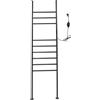 Dettchan Scaldasalviette elettrico da terra, colore nero, 42,5 x 160 cm, per bagno, balcone, camera da letto