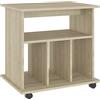 vidaXL Rolkast 60x45x60 cm bewerkt hout sonoma eikenkleurig