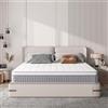 Vesgantti Materasso 140 x 200 cm, spessore 25 cm, materasso a molle insacchettate in memory foam, 7 zone di comfort, fattoria media, ortopedica, Oeko-Tex (H3, box Top Nova Fashion)