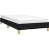 vidaXL Giroletto senza Materasso Nero 100x200 cm in Tessuto