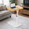 Bcuuozeeing Tavolino a forma di C, regolabile in altezza da 45 a 80 cm, girevole a 360°, piccolo tavolino da caffè a forma di C, per soggiorno, comodino, struttura in metallo