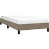 vidaXL Giroletto senza Materasso Tortora 80x200 cm Tessuto