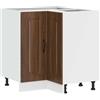 vidaXL Mobile Base ad Angolo Cucina Kalmar Rovere Marrone Truciolato