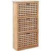 vidaXL Panca con Scarpiera Cassa Solida Robusta Resistente Durevole Pratica Ampia Comoda Utile Baule Conveniente 55x20x104 cm Legno Massello di Noce