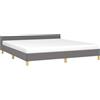 vidaXL Bedframe zonder matras stof donkergrijs 160x200 cm