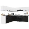 B BELINI GROUP Belini ITALIA 7 Cucina Angolare Componibile 420cm Bianco-Ebano Opaco