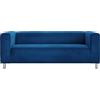 Cosy Burrows Fodera di ricambio per divano a 2 posti Klippan, realizzata su misura per a due posti IKEA largo 180 cm lavabile adatta agli animali domestici in velluto morbido e resistente (blu di Prussia)