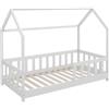 VitaliSpa Letto montessori bambini Michelle, Bianco, 80x160 cm | con protezione anticaduta, adatto per materassi 70x140 cm, combinabile con accessori