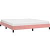 vidaXL Giroletto Rosa 160x200 cm in Velluto