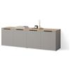 Livinity Parete attrezzata soggiorno Piave, Grigio,