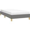 vidaXL Giroletto senza Materasso Grigio Scuro 80x200 cm Tessuto