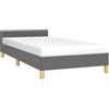 vidaXL Bedframe zonder matras 80x200 cm stof donkergrijs