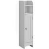 Vicco Mobiletto midi Bianco, Bianco, 18 x 81 cm | 1 Anta · 5 scomparti · Spazio aperto & chiuso · Per asciugamani e accessori da bagno · Struttura stretta