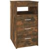 vidaXL Cassettiera Rovere Sonoma 40x50x76 cm in Truciolato Diversi Colori