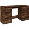 vidaXL Scrivania Rovere Fumo 140x50x77 cm in Legno Multistrato
