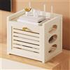 AYHARYLH Mobiletto Portaoggetti Per Router WiFi,Immagazzinaggio Nascondi Cavi,Multifunzionale Organizer La Gestione Dei,Per Casa E Ufficio(White,30.5x20x28cm)