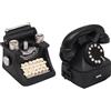 Amosfun Telefono Decorativo retrò in Resina 2 Pezzi per Casa e Ufficio | Stile Vintage Creativo, Soprammobile da Tavolo, Adatto a Camera e Arredamento Tavolo