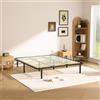 DEWINNER Rete Letto Matrimoniale 140x190cm,Altezza 29 cm,13 Doghe in legno pioppo Ortopedica, Rete 140x190 con 8 Piedi,Montaggio Rapido e Facile