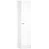 Bricozone Armadio Colonna Multiuso 1 Anta Con 4 Ripiani Regolabili Mobile Salvaspazio Design Moderno Rovere Struttura Resistente Per Bagno Camera Ingresso Ripostiglio (Bianco)