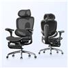 SIHOO Doro C300 V2 Sedia da Ufficio Ergonomica con Poggiapiedi, Sedia da Scrivania in Rete con Braccioli 8D, Supporto Lombare, Poggiatesta 3D, Reclinabile, Sedia da Computer per l'Ufficio Domestico